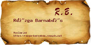 Rázga Barnabás névjegykártya